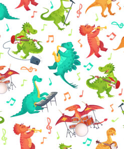 Fototapeta Hudební dinosauři