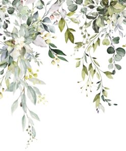 Fototapeta Jemná Zelená V Bílé