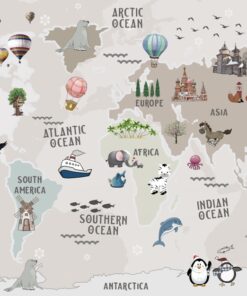 Fototapeta Mapa Světa Pro Malého Cestovatele