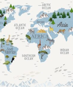 Fototapeta Dětská mapa světa