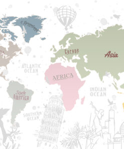 Fototapeta Bílá mapa světa