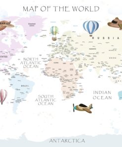 Fototapeta Zajímavá mapa světa pro děti