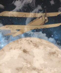 Fototapeta Letadlo za úplňku