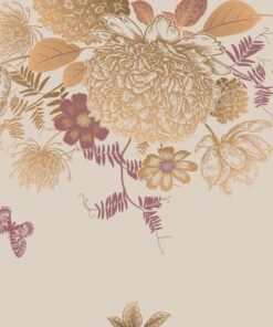 Fototapeta Květiny v růžové a zlaté