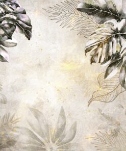 Fototapeta Tropické listy ve zlatě