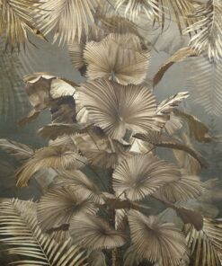 Fototapeta Sloupec zlatých tropických listů