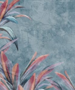 Fototapeta Tropické Listy Na Tyrkysové Pozadí