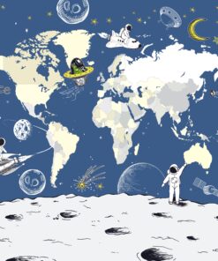 Fototapeta Vesmírná mapa světa