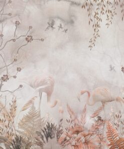 Fototapeta Dva plameňáci v husté mlze