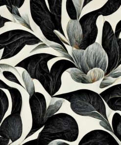 Fototapeta Květinové abstrakce černá a bílá