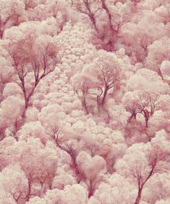 Fototapeta Růžový les letecký pohled