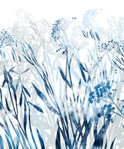 Fototapeta Modré Květiny V Bílé