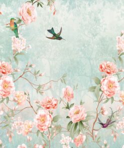 Fototapeta Broskvové růžové květy