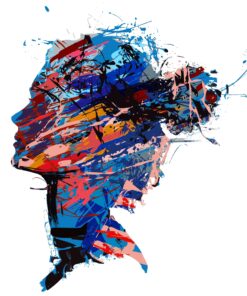 Fototapeta Obličej V Barevné Paletě