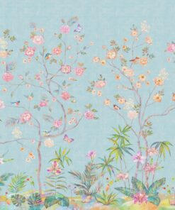 Fototapeta Květiny Na Modrém Pozadí