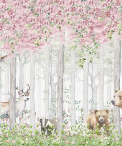 Fototapeta Medvědi a růžový les