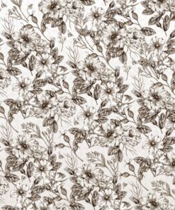 Fototapeta Tmavé Květiny Na Bílém Pozadí