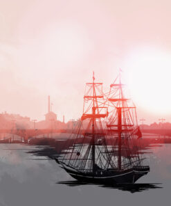 Fototapeta Loď Při Západu Slunce