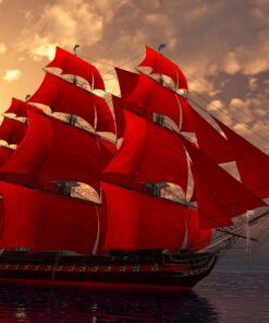 Fototapeta Červená plachetnice