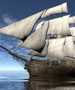 Fototapeta Loď Na Pozadí Modré Oblohy