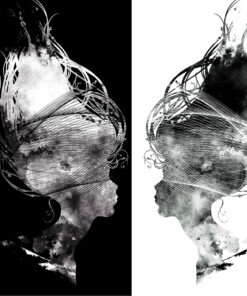 Fototapeta Černobílé tváře