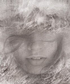 Fototapeta Žena s hlavou v oblacích