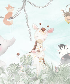 Fototapeta Šťastná zvířata mezi stromy