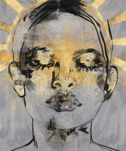 Fototapeta Tvář ve zlaté záři