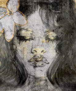 Fototapeta ženská tvář s květinou ve vlasech