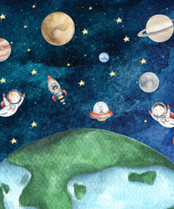 Fototapeta Malí Astronauti Ve Vesmíru