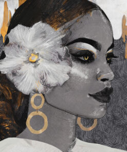 Fototapeta ženská tvář s bílým květem