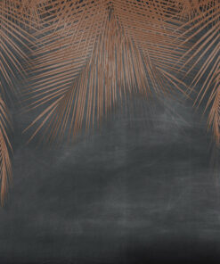 Fototapeta Listy V Hnědé Na Tmavém Pozadí