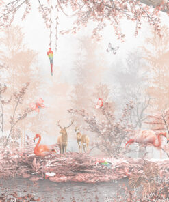 Fototapeta Rajská zahrada se zvířaty