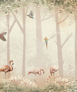 Fototapeta Plameňáci V Zahradě