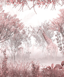 Fototapeta Exotická Zvířata V Mlžném Lese