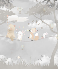 Fototapeta Chůze po linii v odstínech šedi