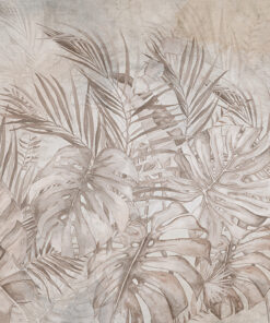 Fototapeta Listy Monstera v béžové barvě