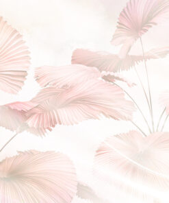 Fototapeta Listové vějíře v jemné růžové