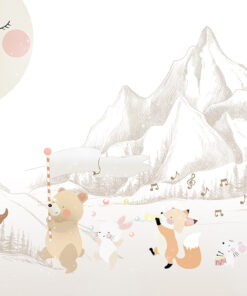 Fototapeta Zvířata v horách v béžové