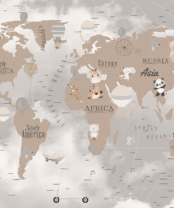 Fototapeta Mapa Světa V Bronzu