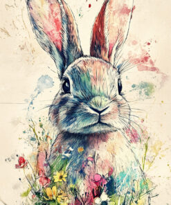 Fototapeta Barevný zajíc