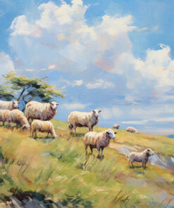 Fototapeta Ovce na jarní louce