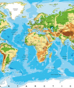 Fototapeta Klasická mapa světa