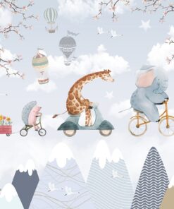 Fototapeta Zábavný výlet přes vrcholky hor