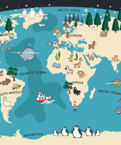 Fototapeta Mapa světa pro děti