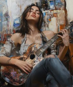 Fototapeta Dívka s kytarou