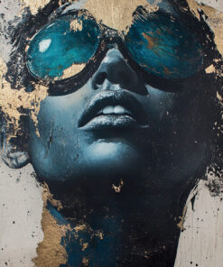 Fototapeta Žena s tyrkysovými brýlemi