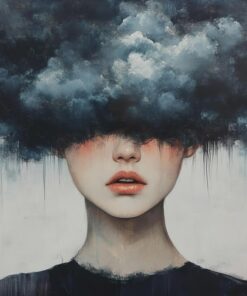 Fototapeta Tvář v bouřkovém mraku