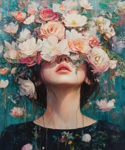 Fototapeta Žena zahalená v květinách