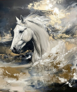 Fototapeta Kůň dotýkající se štětcem